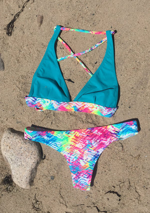 Evita Top Neon Chevron - S